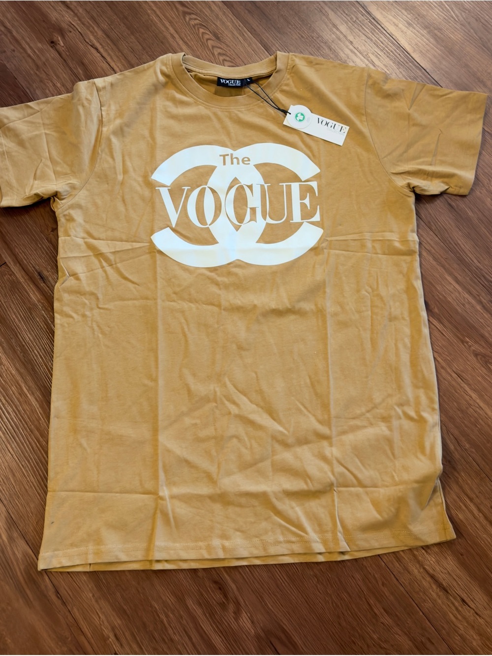 Vogue Short Sleeve Logo Tee - Mustard